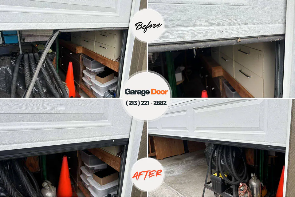 Before and after: garage door installation Sweet Springs, MO